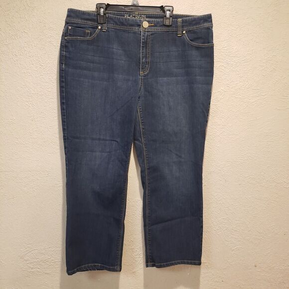 Chico's Platinum Crop Jeans Blue Size 2.5 Cropped Ankle Summer Beach - Picture 3 of 10